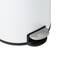 Honey Can Do White Retro Metal Kitchen Step Trash Can with Lid